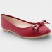 Sapatilha Moleca Bico Redondo Laço Ilhós Feminina - Vermelho