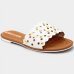 Rasteira Moleca Apliques Metálicos - Branco