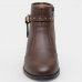 Bota Moleca Cano Extra Curto Fivela Feminina - Marrom