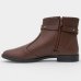 Bota Moleca Cano Extra Curto Fivela Feminina - Marrom