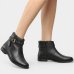 Bota Moleca Cano Extra Curto Fivela Feminina - Preto