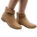 Bota Moleca Nó Cano Baixo Piton Feminina - Caramelo