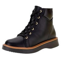 Bota Coturno Moleca Tratorada Detalhe Solado - Preto