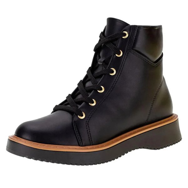 Bota Coturno Moleca Tratorada Detalhe Solado - Preto