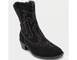 Bota Moleca Cano Curto Feminina - Preto