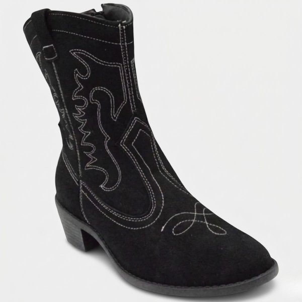 Bota Moleca Cano Curto Feminina - Preto
