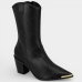 Bota Moleca Cano Médio Ana Castela Feminina - Preto