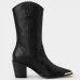 Bota Moleca Cano Médio Ana Castela Feminina - Preto
