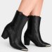 Bota Moleca Cano Médio Ana Castela Feminina - Preto
