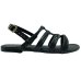 Rasteira Moleca Multi Tiras Feminina - Preto