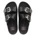 Rasteira Moleca Metal Fivelas - Preto