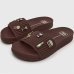 Chinelo Moleca Slide Pins Feminino - Marrom Escuro