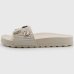 Chinelo Moleca Slide Pins Feminino - Off White