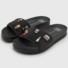 Chinelo Moleca Slide Pins Feminino - Preto