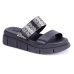 Rasteira Moleca Flatform Strass Feminino - Preto