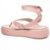 Rasteira Moleca Flatform Feminina - Bege