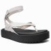 Rasteira Moleca Flatform Feminina - Preto e Branco