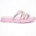Papete Moleca Tira Strass Feminina - Rosa