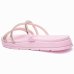 Papete Moleca Tira Strass Feminina - Rosa