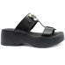 Sandália Moleca Plataforma Detalhe Feminina - Preto