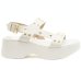 Sandália Moleca Plataforma Spikes Feminina - Off White