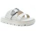 Papete Moleca Plataforma Tratorada Spikes Feminina - Off White