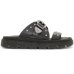 Papete Moleca Plataforma Tratorada Spikes Feminina - Preto