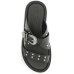 Papete Moleca Plataforma Tratorada Spikes Feminina - Preto