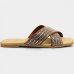 Rasteira Moleca Tira Strass Casual Feminina - Marrom