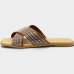 Rasteira Moleca Tira Strass Casual Feminina - Marrom