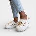Babuche Moleca Salto Tratorado Pingente Feminina - Off White