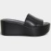 Tamanco Moleca Liso Plataforma Feminino - Preto