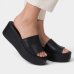 Tamanco Moleca Liso Plataforma Feminino - Preto