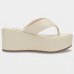 Tamanco Moleca Liso Plataforma Ana Castela Feminino - Branco