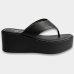 Tamanco Moleca Liso Plataforma Ana Castela Feminino - Preto