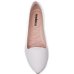 Sapatilha Moleca Slipper Basica Bico Fino - Branco