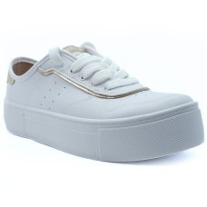 Tênis Moleca Neo Metalizado Feminino - Branco