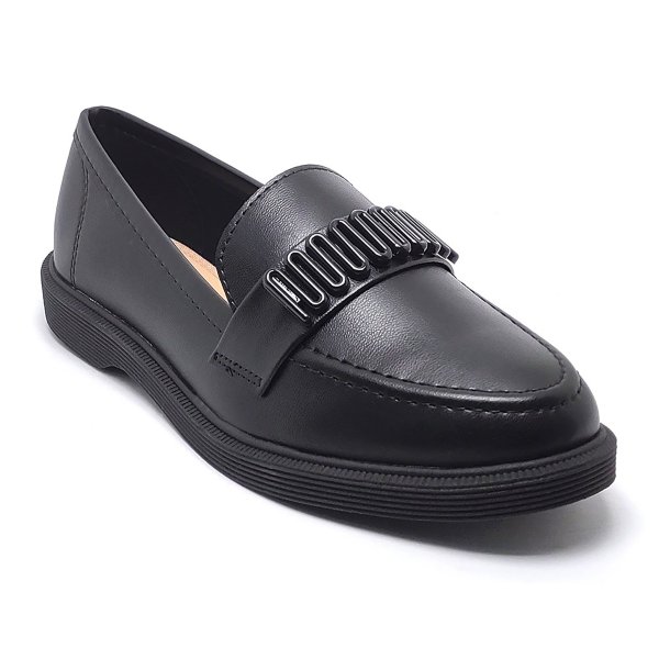 Mocassim Moleca Loafer Feminino - Preto