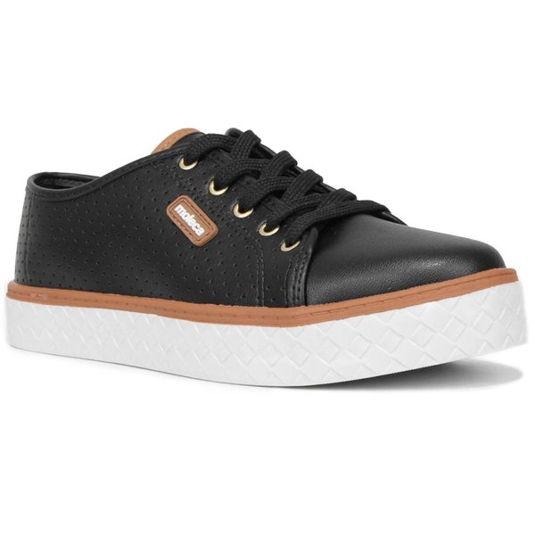 Tênis Moleca Casual Microperfuros Feminino - Preto
