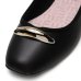 Sapatilha Moleca Detalhe Dourado Feminina - Preto