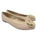 Sapatilha Moleca Bico Quadrado Tresse Metal - Rosa
