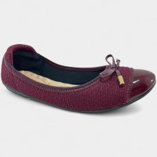 Sapatilha Moleca Tecido Knit Laço Feminina - Vinho