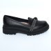 Mocassim Moleca Tira Strass Tratorado Feminino - Preto