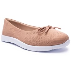 Sapatilha Moleca Laço Flatform Tecido Orion - Nude