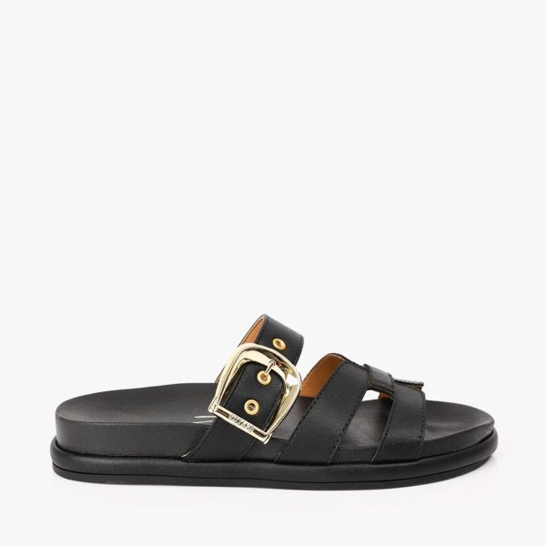 Rasteira Vizzano Flatform Fivela Feminina - Preto 