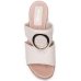 Tamanco Anabela Pegada Detalhes Feminino - Bege