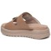 Chinelo Couro Pegada Birken Fivelas Feminino - Caramelo