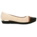 Sapato Piccadilly Salto Baixo Feminino - Bege e Preto