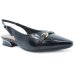 Scarpin Piccadilly Detalhe Salto Baixo Feminino - Preto