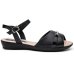 Sandália Piccadilly Conforto Detalhe Feminina - Preto e Bege
